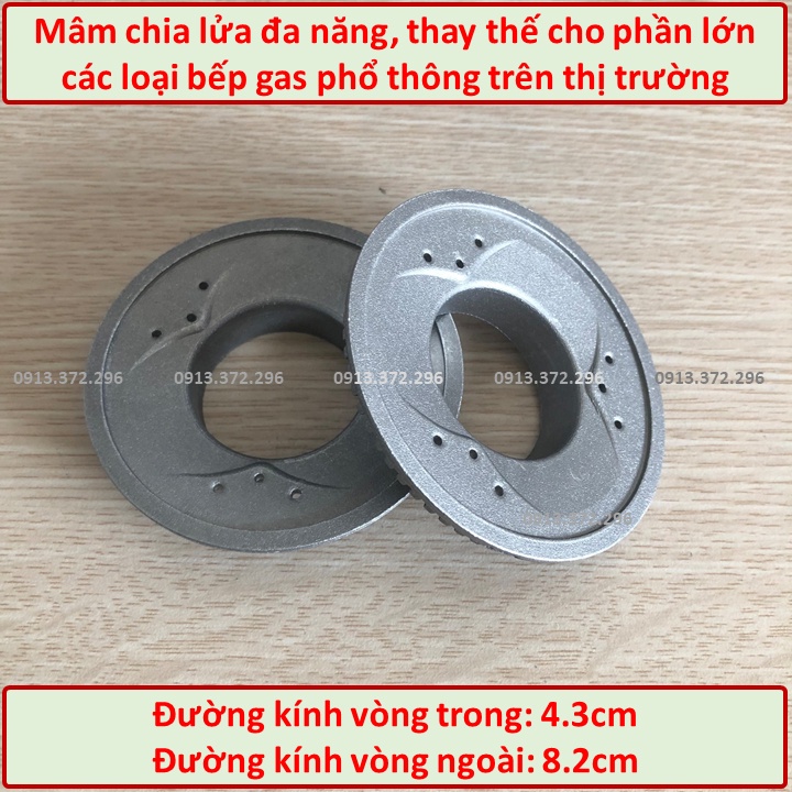 Mâm Chia Lửa Bếp Ga Đa Năng Dành Cho Phần Lớn Bếp Gas - Kích Thước 43mm - 82mm