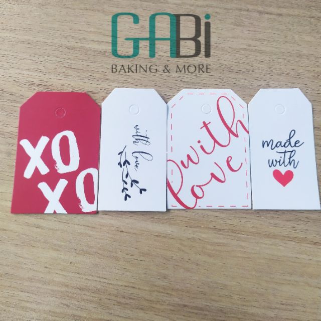 Thiệp và tag giấy Valentine (nhiều mẫu)