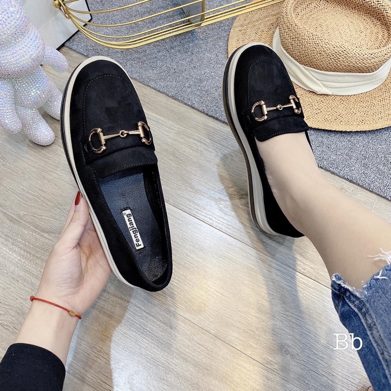 Giày slip on đế xuồng quai xích ngang loại 1 fullbox