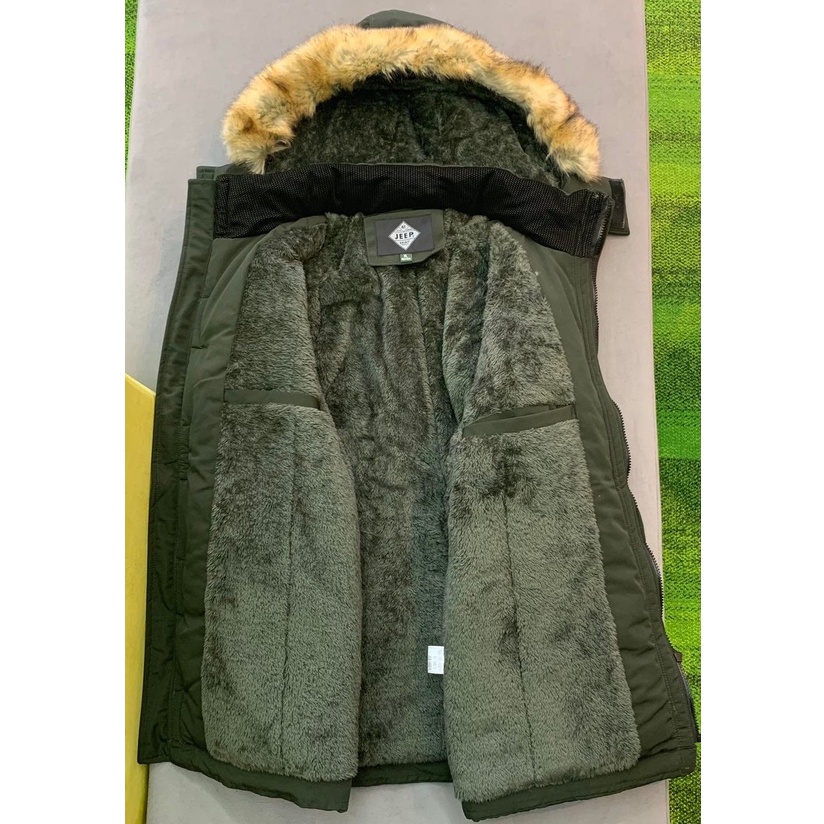 Áo khoác nam mùa đông kaki lót lông có mũ,  áo đại hàn Parka. hàn quốc dáng dài fom rộng cao cấp - AP-B01