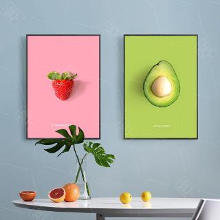 Tranh Sơn Dầu Treo Tường Trang Trí Phòng Khách Hình Quả Dừa / Xoài Kiểu Bắc Âu