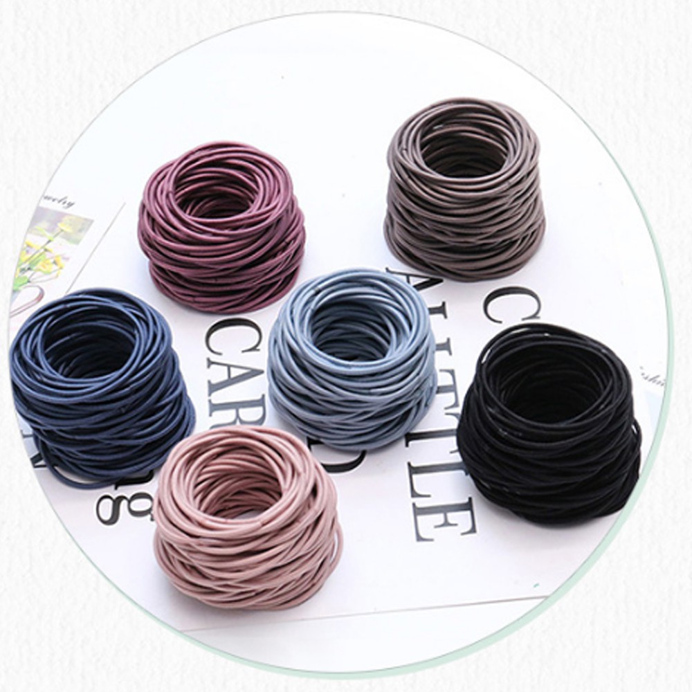 Set 100 chun dây buộc tóc