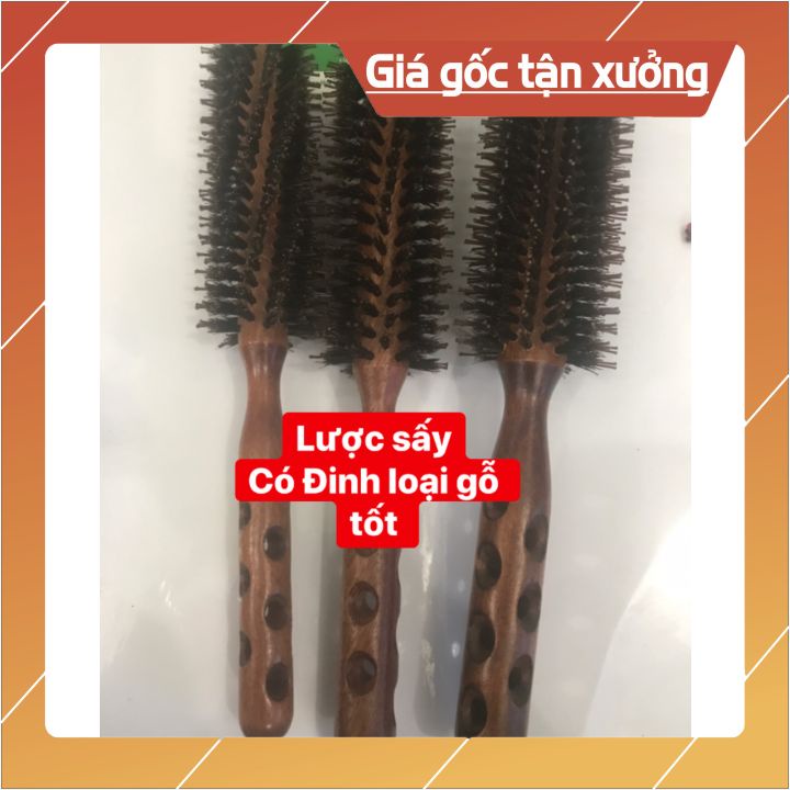 [tận gốc]lược sấy tóc   bằng gỗ  loại tốt có 3cỡ dùng sấy tạo lon tóc -mát xa da đầu rất tiện lợi