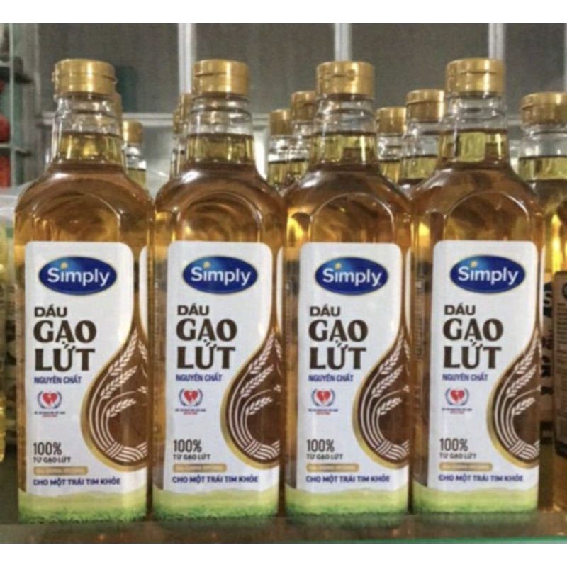 dầu simply gạo lứt 1 lit