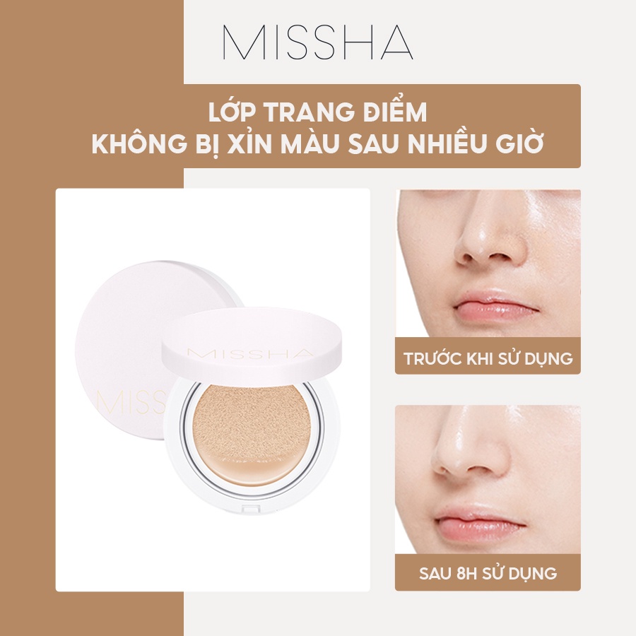 [Mã COSDEP -8% ĐH250k]Phấn Nước Che Phủ Hoàn Hảo Kiềm Dầu Missha M Magic Cushion Cover Lasting SPF50+/PA+++ 15g | WebRaoVat - webraovat.net.vn