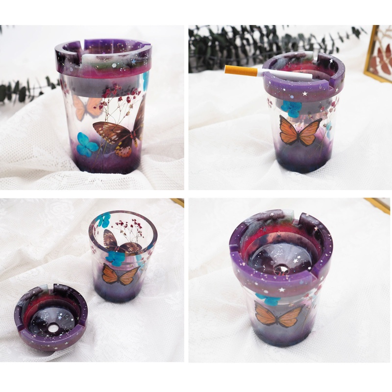 Khuôn Silicone Làm Gạt Tàn Thuốc Lá 3 Ngăn Tiện Dụng