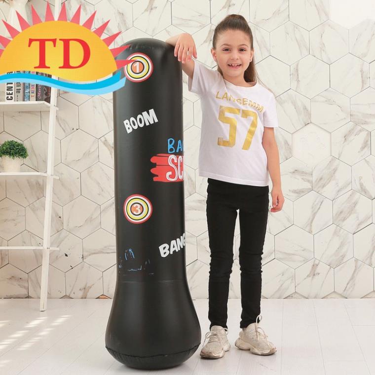 Bao trụ đấm bốc tự cân bằng cho bé Cao 1.2m, Cột boxing hơi cho bé giá rẻ