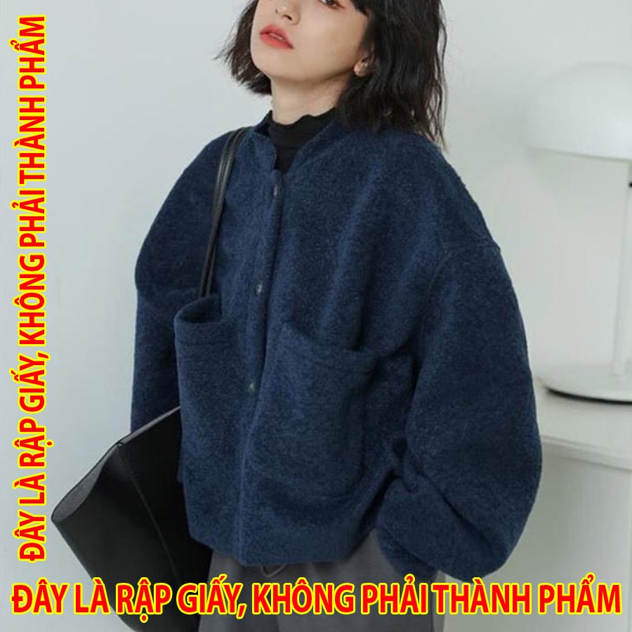 Rập Giấy 30103 - Áo khoác bomber biến tấu