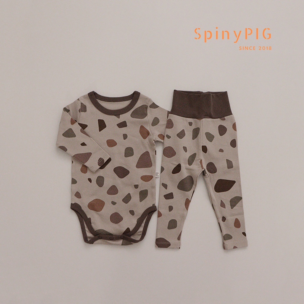 Set body và quần cho bé sơ sinh 0-2 tuổi style Hàn Quốc cotton dài tay thu đông