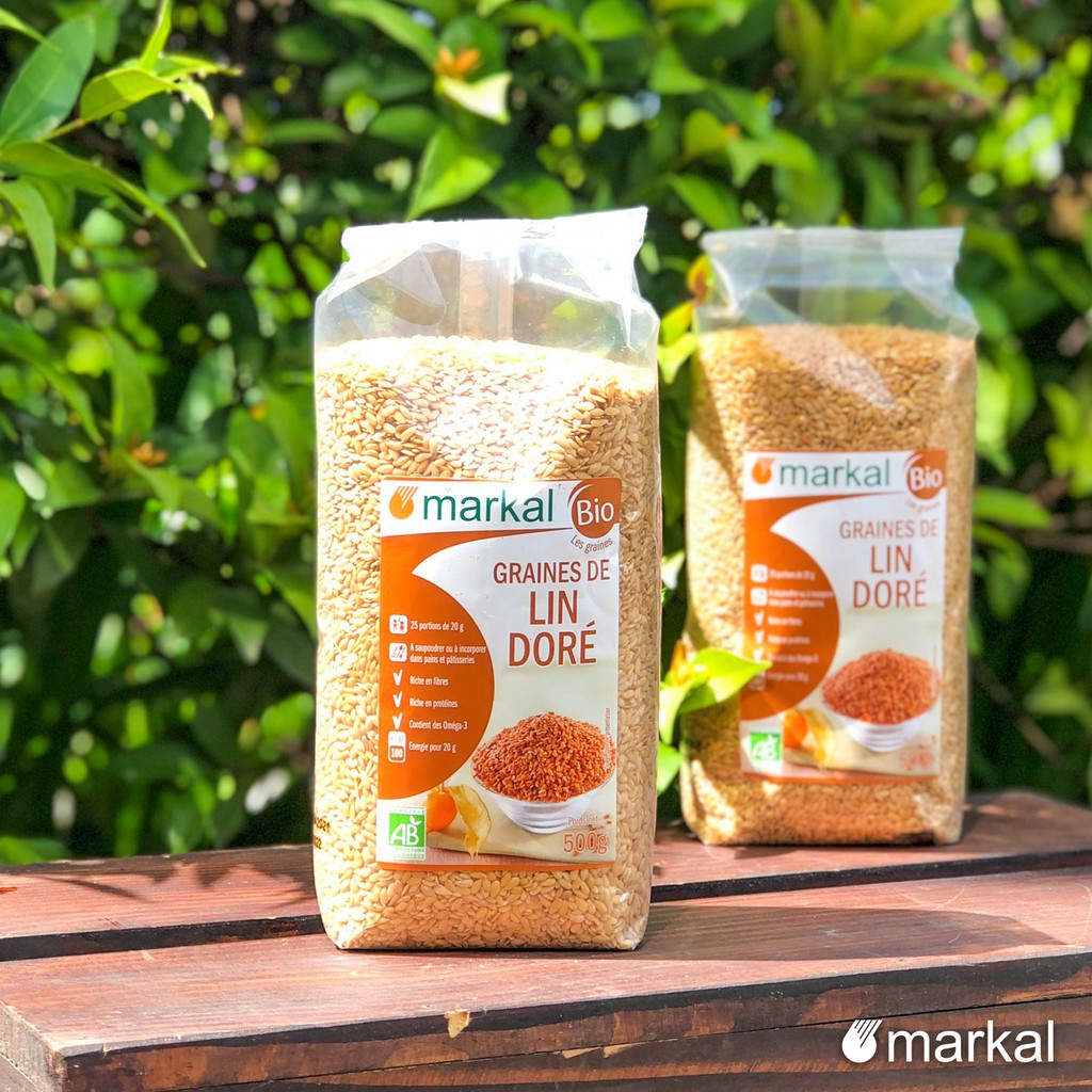 Hạt lanh vàng hữu cơ Markal và Bio Planet 500g