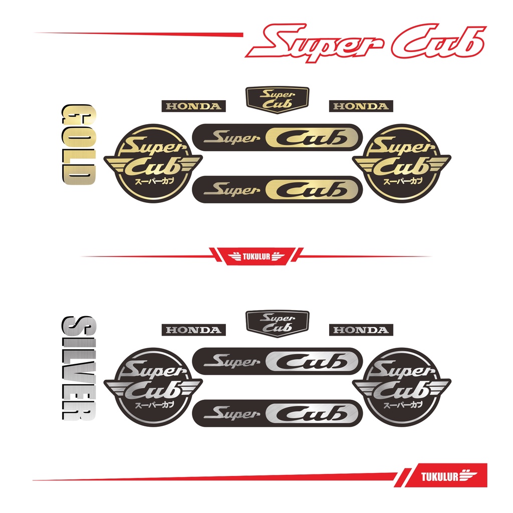 Miếng Dán Trang Trí Hộ Chiếu Màu Vàng / Bạc Cho Xe Hơi HONDA SUPER CUB C50 C70 PISPOT