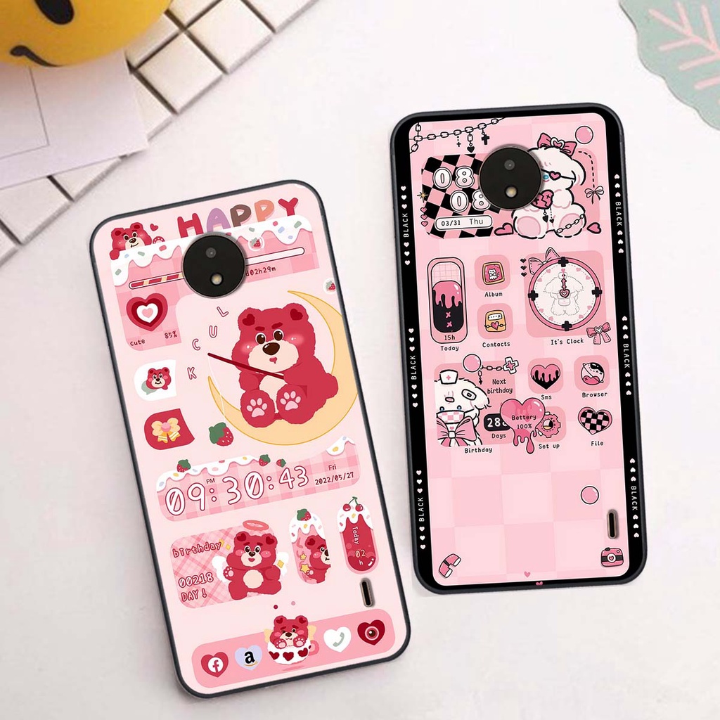 Ốp lưng Nokia C20 hình 3D gấu bear, thỏ cute hình nền đẹp