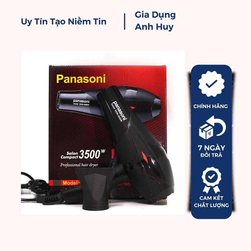 [ Siêu Sale ] Máy Sấy Tóc 2 Chiều Nóng Lạnh Công Suất Lớn 3500W Tặng Kèm Đầu Thổi