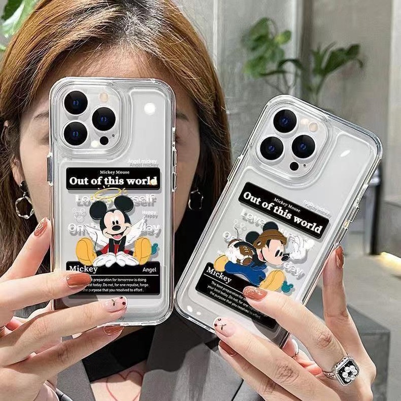Ốp Điện Thoại Trong Suốt Họa Tiết Mickey Minnie Cho iphone 14 Pro Max Plus 13 11 12 7Plus X XR XS Max 7 8 SE 2020