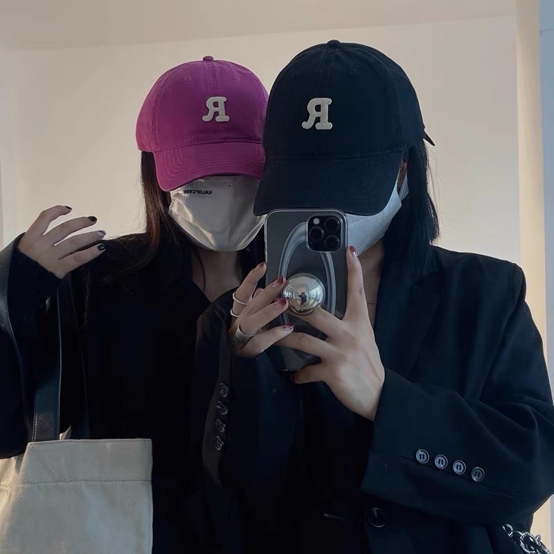 Mũ lưỡi trai MG STUDIO thêu chữ R thời trang