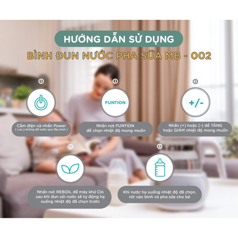 Bình đun nước thông minh Moaz BéBé MB002