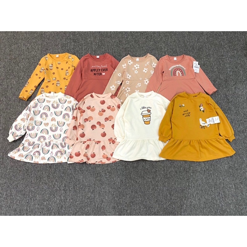 Váy nỉ da cá bé gá nhiều màu du xịn