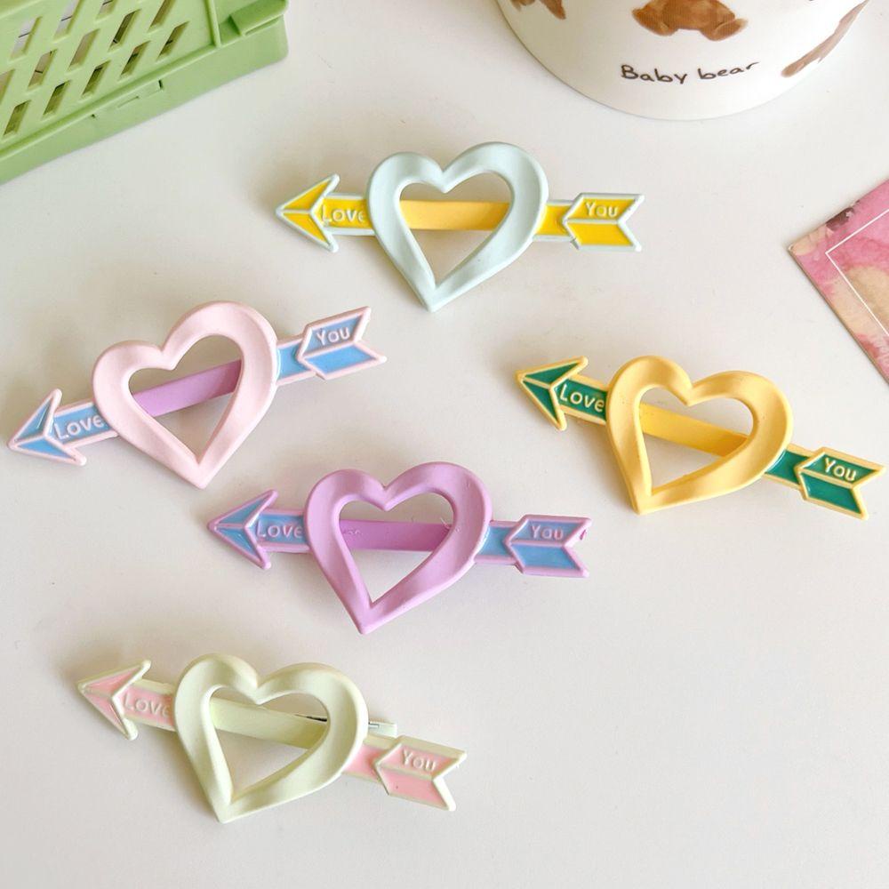 Kẹp Tóc Họa Tiết Trái Tim Phong Cách Hàn Quốc