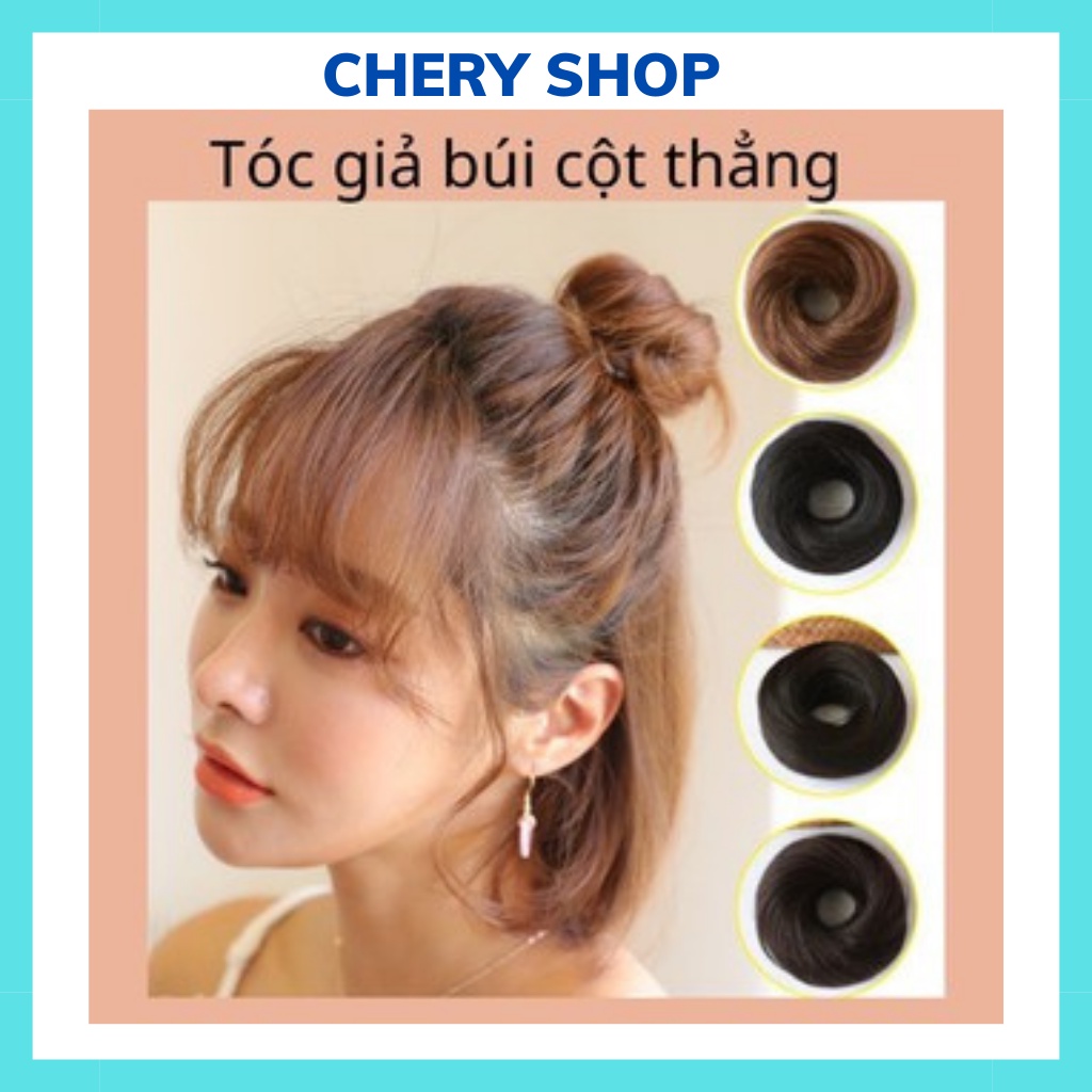 Tóc giả búi cột thẳng siêu hot hit