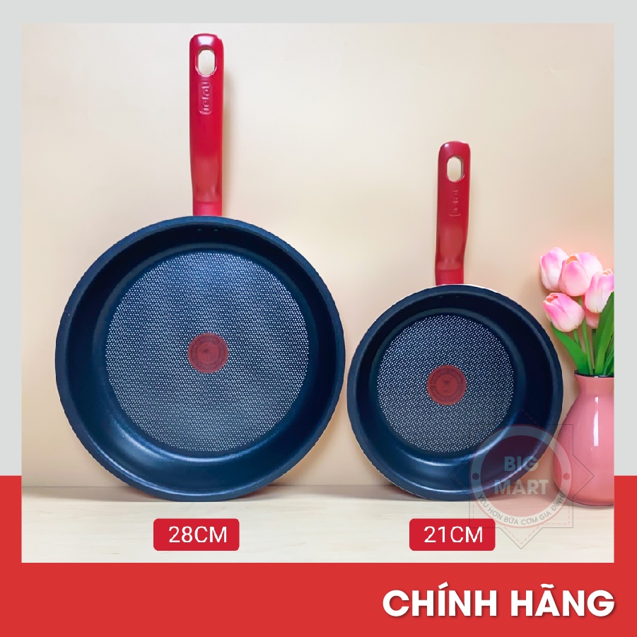 Chảo chống dính Tefal đáy từ cạn lòng 21cm - 24cm - 28cm G1350695 - Chảo Tefal Dùng Được Bếp Từ