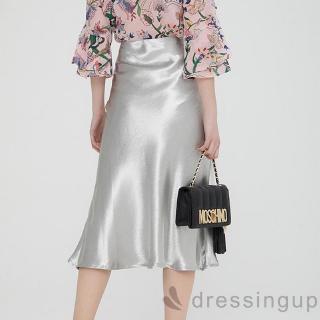 D❃♪Váy Midi lưng cao thời trang nữ