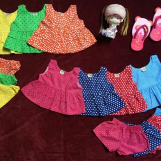 Set đồ bé gái cham bi