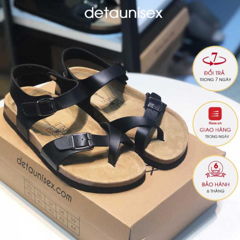 Giày sandal xỏ ngón nam nữ đế trấu Detaunisex - SATA22 -H&*1