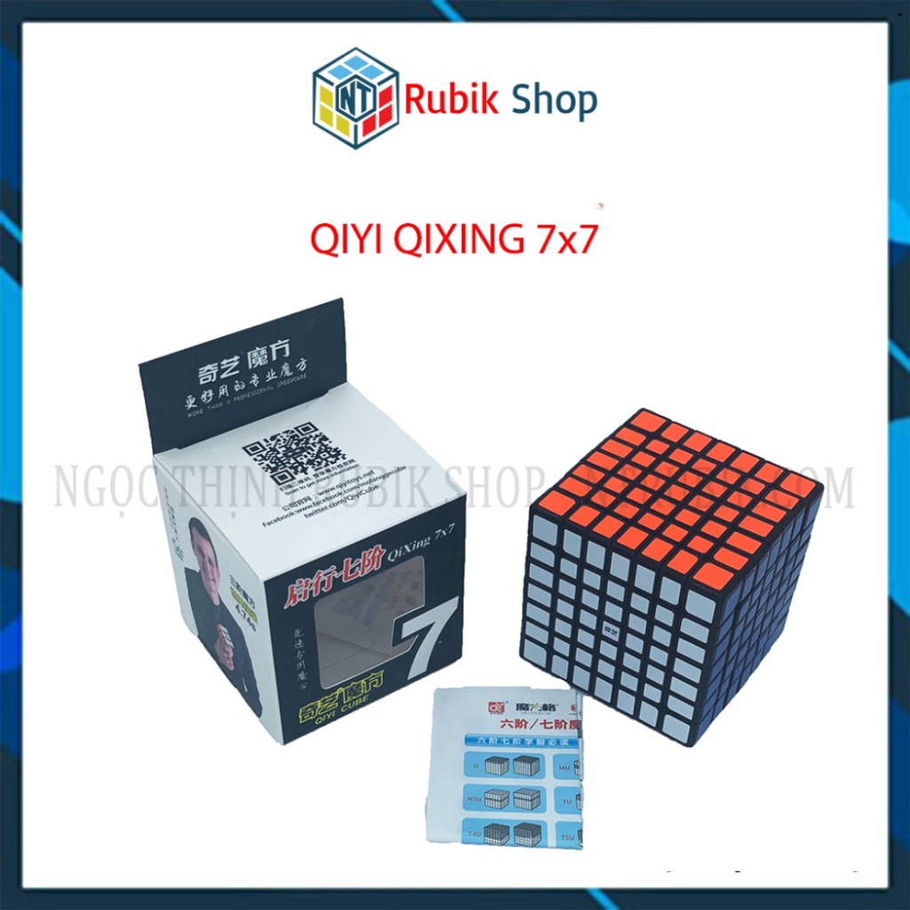 Đồ chơi rubik 7x7x7 - QiYi Qixing 7x7x7 Black (Màu Đen) - ngocthinhrubik