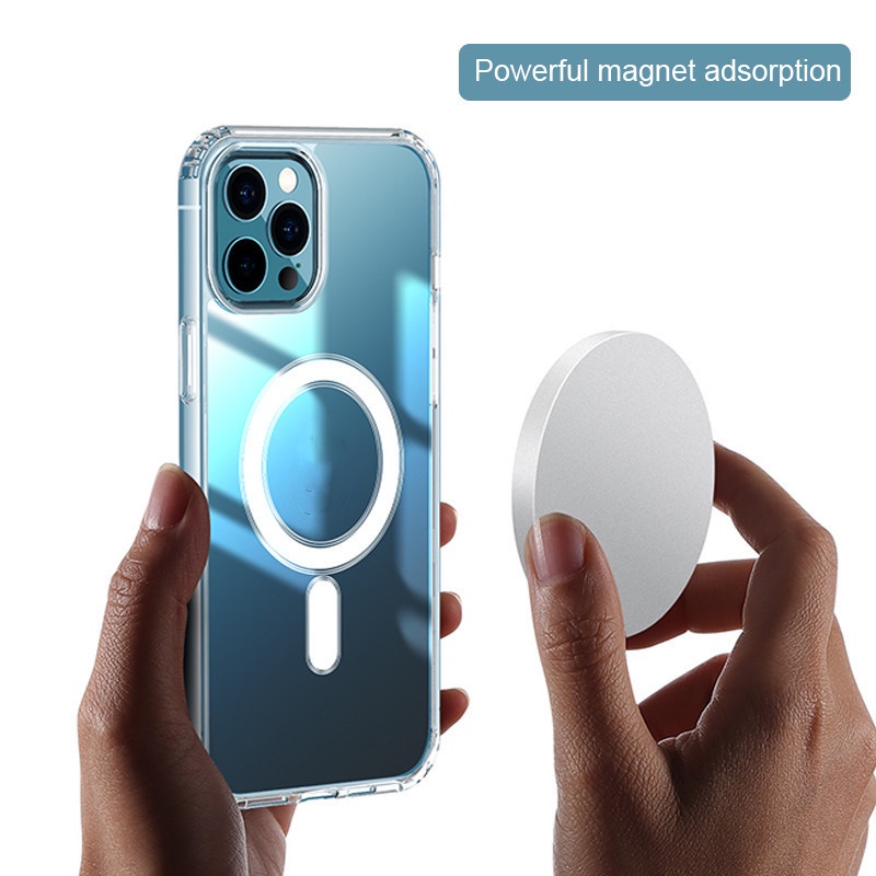 Ốp Điện Thoại Chống Sốc Có Nam Châm Hút Không Dây Cho i-Phone 13 11 12 pro max mini x xs xr xsmax