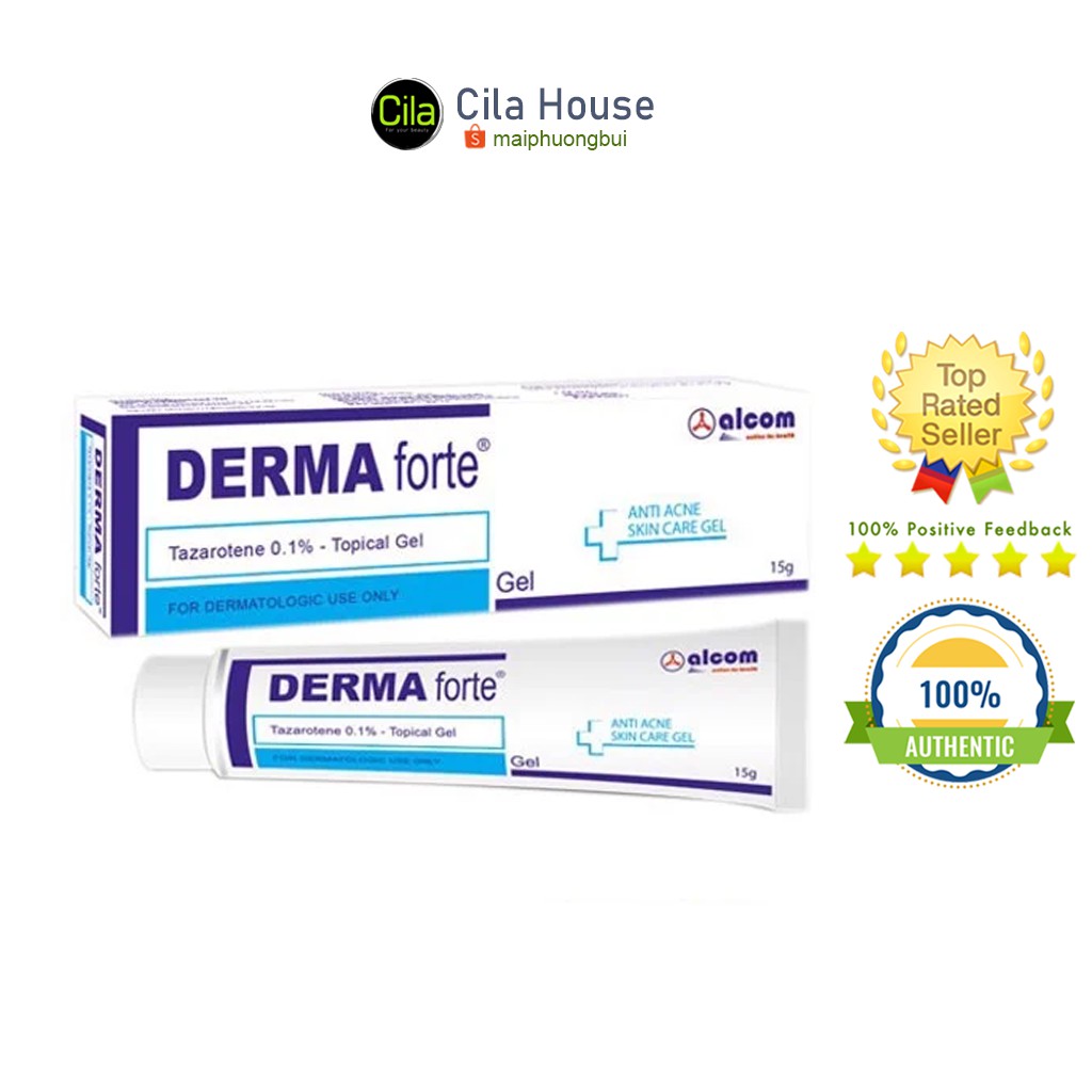 [MẪU MỚI] Derma Forte Gel Advanced 15g Giảm Mụn Trứng Cá, Ngừa Thâm, Mờ Sẹo - Cila House