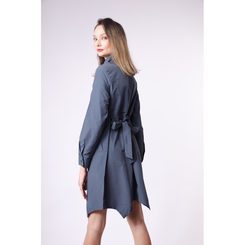Đầm dài tay trench coat xuất khẩu