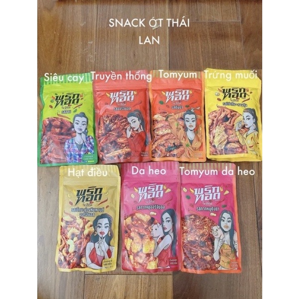 Snack ớt khô chiên giòn tẩm 9 vị chuẩn Thái Lan siu ngon (NEW CÓ SẴN - GIAO HOẢ TỐC)