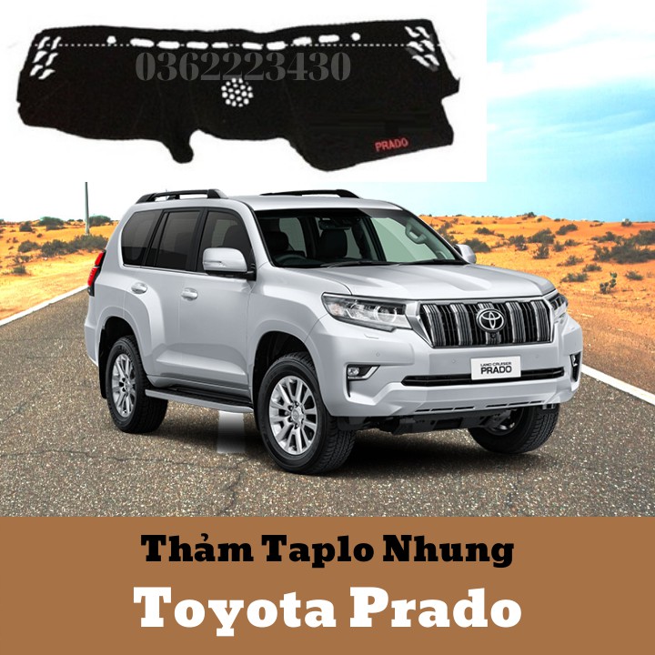 Thảm Taplo Nhung Mềm Mịn 3 Lớp Làm Từ Lông Cừu Dành Cho Xe Ô Tô Toyota Prado