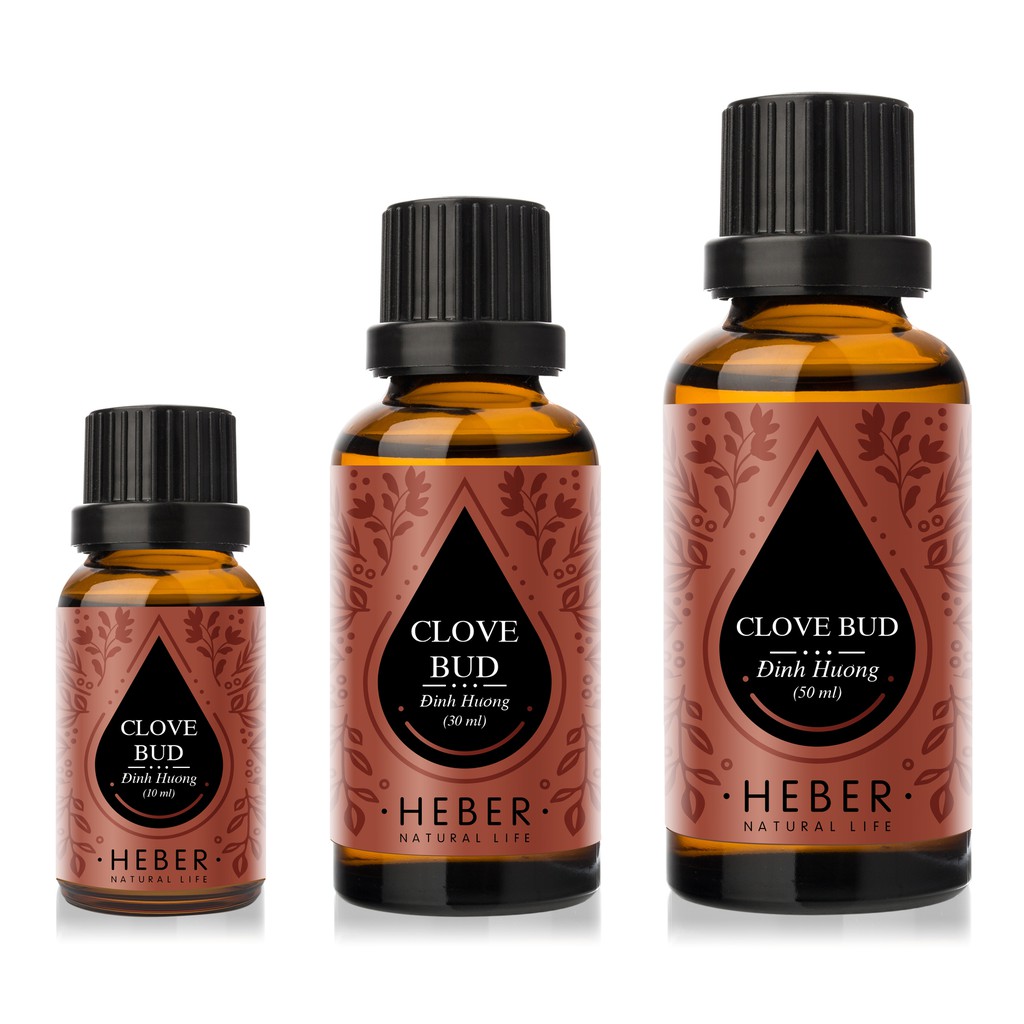 Tinh Dầu Đinh Hương Heber Natural Life- Clove Bud, Cao Cấp Nhập Khẩu, Thiên Nhiên Nguyên Chất Xông Phòng 10ml/30ml/50ml