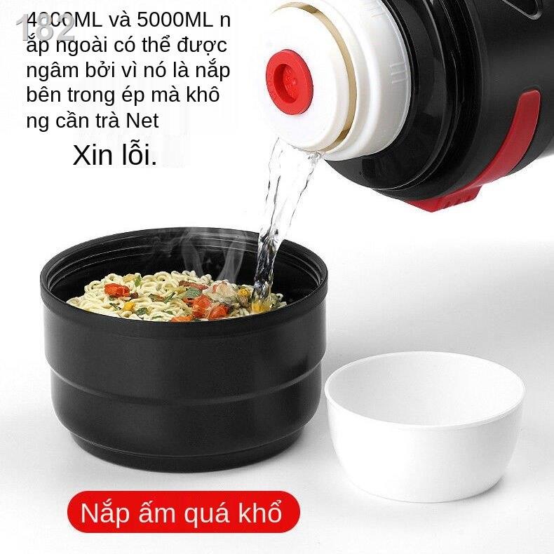 [bán chạy]Bình hút chân không inox 304, giữ nhiệt dung tích lớn, nóng lạnh công trường gắn xe ngoài trời, thủy du lịch,