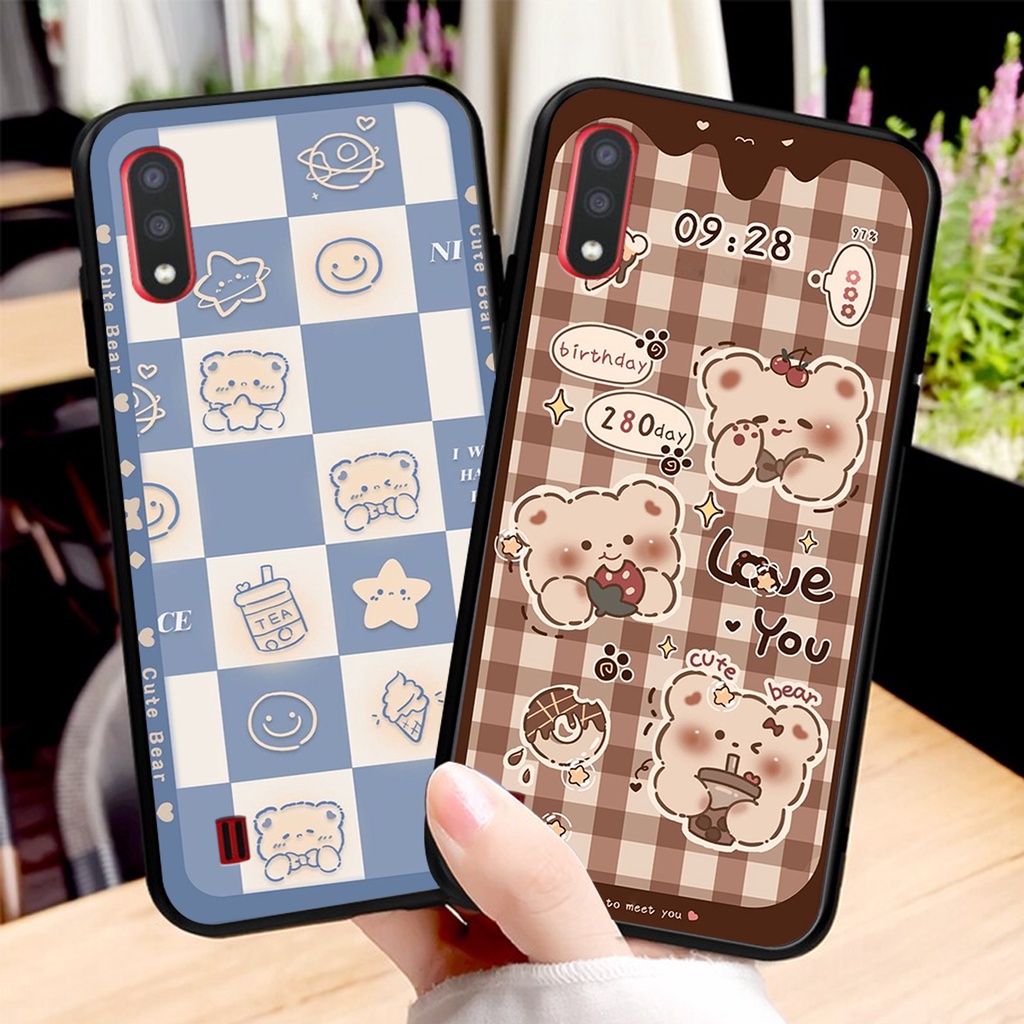 Ốp lưng Samsung A01 in hình 3D GẤU cute be@r, soda, happy day cực hot ,thời thượng