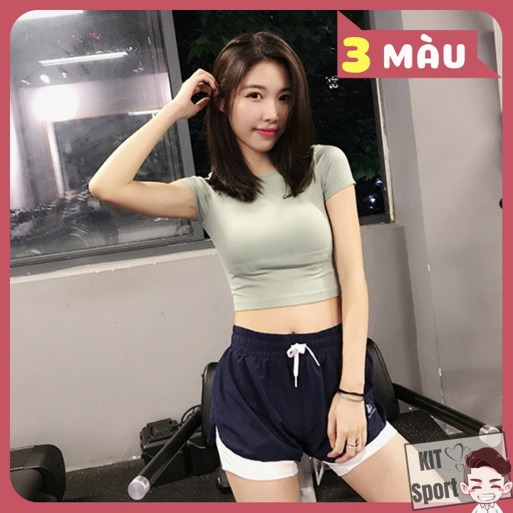 Áo thun phông ngắn thể thao nữ California (Đồ tập gym,yoga) Croptop (Không Quần) - Cửa hàng Việt Nam - HOT