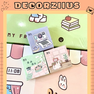 Sticker cute hàn quốc xinh xắn, hình dán sticker 45 miếng dán trang trí sổ còng