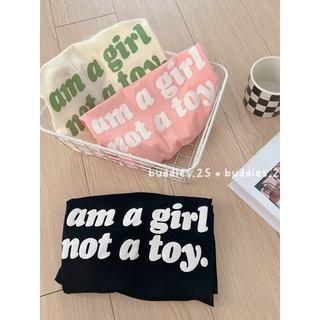 An497-áo thun sát nách in chữ not a toy