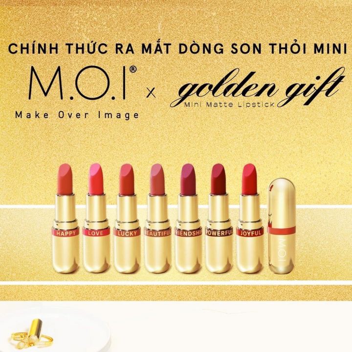 Bộ sưu tập Son thỏi lì mini M.O.I Golden Gift Hồ Ngọc Hà