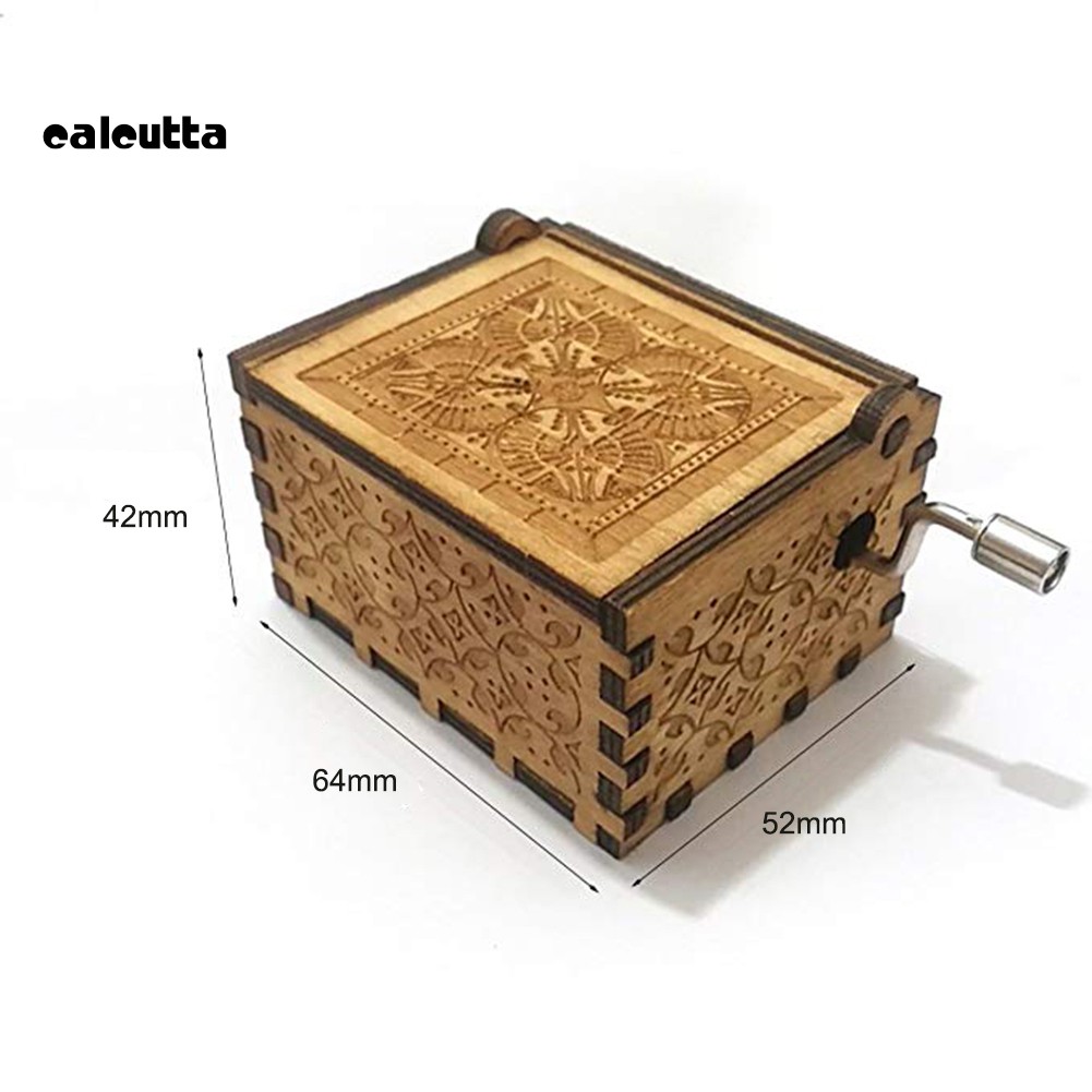 Hộp Nhạc Bằng Gỗ Khắc Chữ Harry Potter