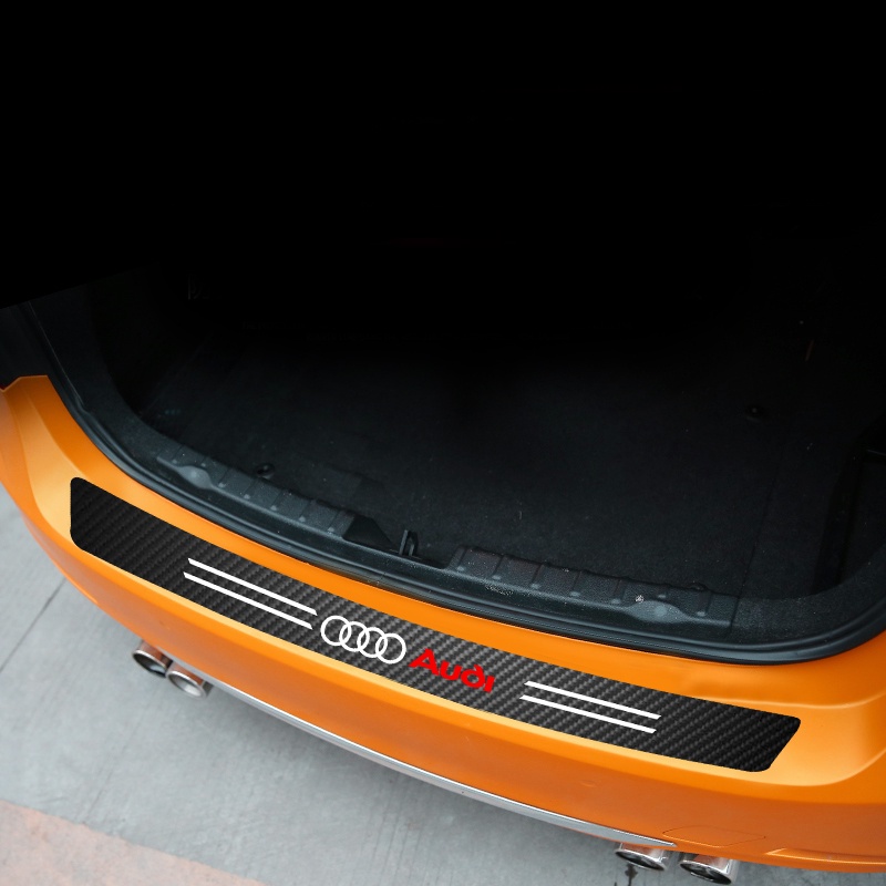 1 Miếng Dán In Họa Tiết Sợi Carbon Trang Trí Đuôi Xe Hơi Audi A3 8P A6 C5 A4 B6 B8 S4 RS4 S5 B9 S3 8V RS3 S6 S8 S2 S7 SQ5 SQ7