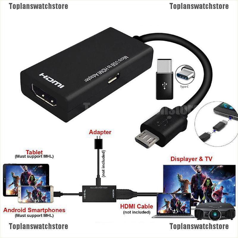 Đầu Chuyển Đổi Video Âm Thanh Cổng Type C Và Micro USB Sang Hdmi 1080p Hd