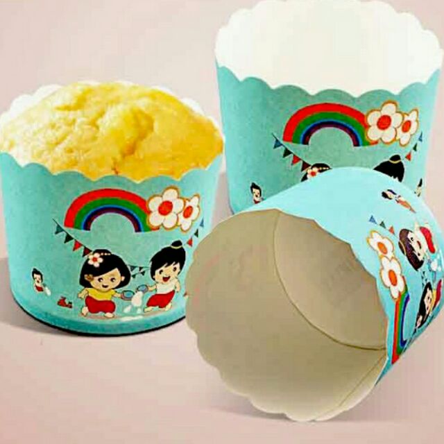 Cốc cup cake  miệng 7cm ( màu ngẫu nhiên)