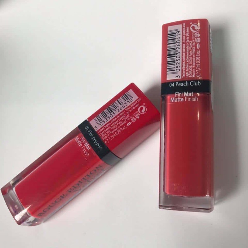 Son Bourjois Velvet 03 Hot Pepper Màu đỏ cam (cam kết 100% chuẩn Auth)