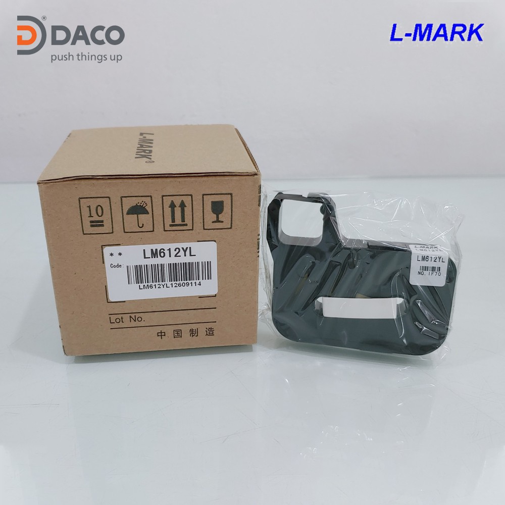 LM612YL BĂNG NHÃN IN CÓ KÈM MỰC CHO MÁY IN ỐNG LỒNG ĐẦU CỐT LK360 LMARK 12MMX6M MÀU VÀNG
