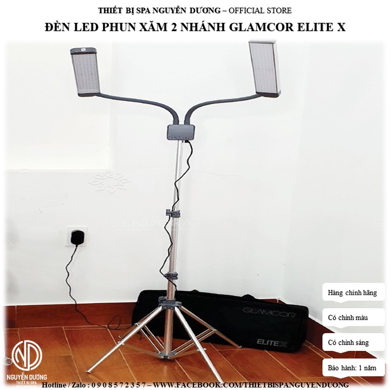 [Hàng Cao Cấp USA] Đèn Phun Xăm 2 Nhánh Glamcor Elite X - Chính Hãng Bảo Hành 12 Tháng 1 Đổi 1