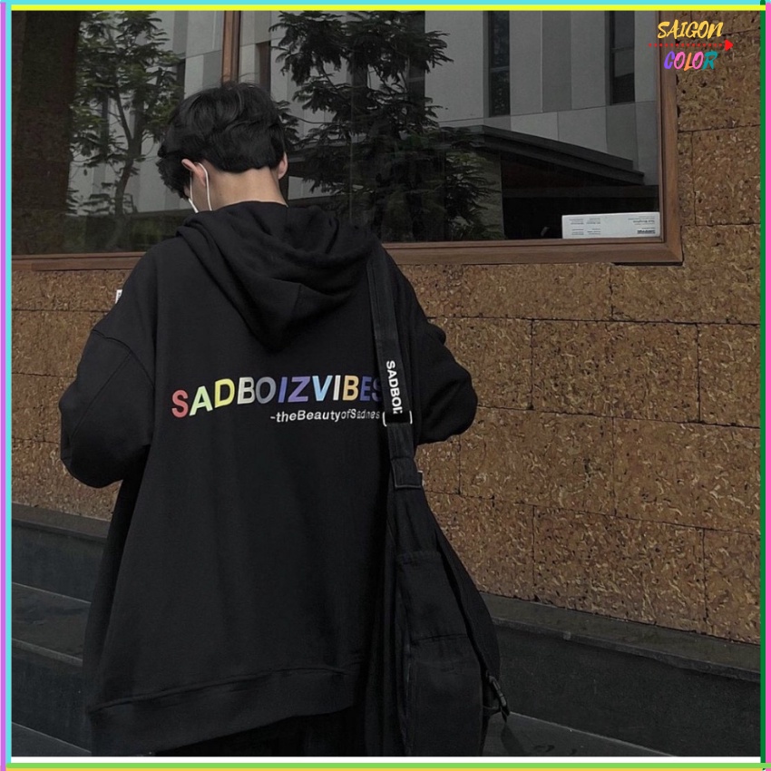 ÁO HOODIE DÂY KÉO SADBOIZ 7 MÀU SAIGONCOLOR