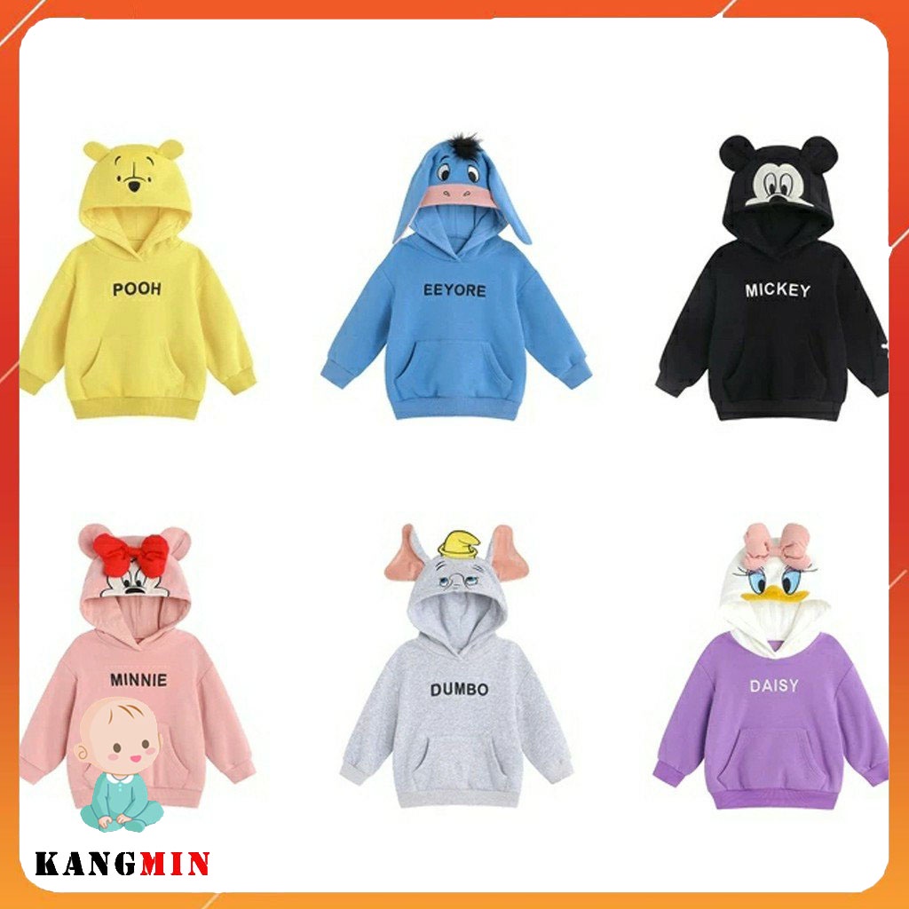 áo nỉ bé trai bé gái Kangmin kids, quần áo bé trai bé gái chất nỉ bông cực ấm QTTEA01, quần áo trẻ em từ 6-18kg