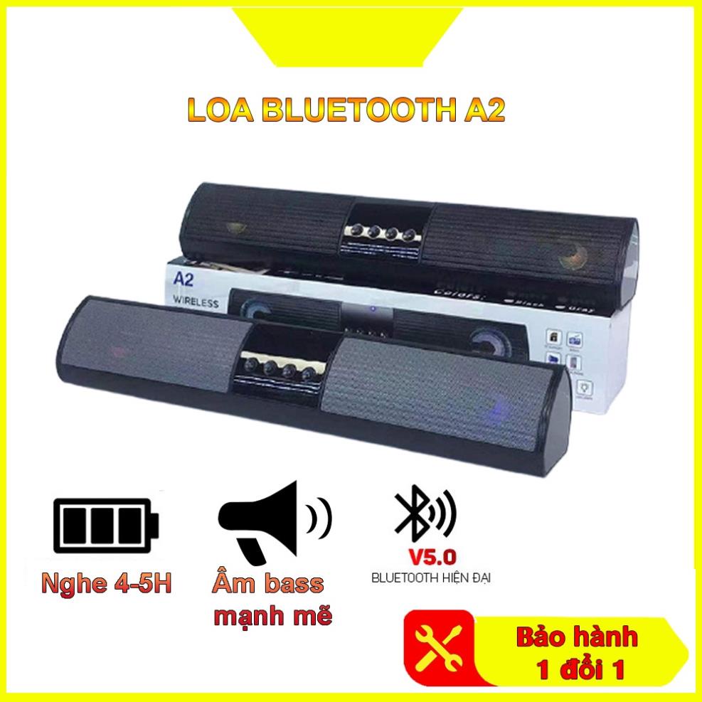 Loa bluetooth A2 2 loa Bass mạnh mini🔥GIÁ RẺ🔥 âm thanh đỉnh có kết nối máy tính. Bảo hành 1 đổi 1 3 tháng